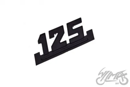 EMBLEM, SIDE COVER WSK 125 BLACK