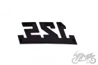 EMBLEM, SIDE COVER WSK 125 BLACK