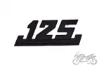 EMBLEM, SIDE COVER WSK 125 BLACK