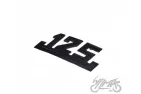 EMBLEM, SIDE COVER WSK 125 BLACK