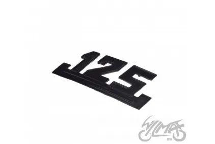 EMBLEM, SIDE COVER WSK 125 BLACK