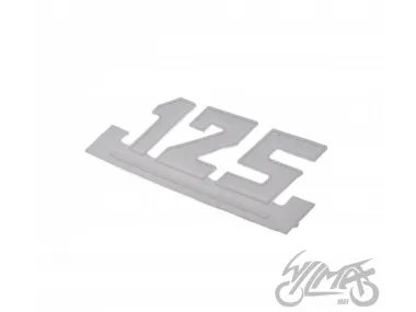 EMBLEM, SIDE COVER WSK 125 WHITE