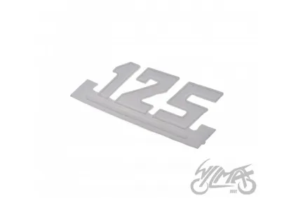 EMBLEM, SIDE COVER WSK 125 WHITE