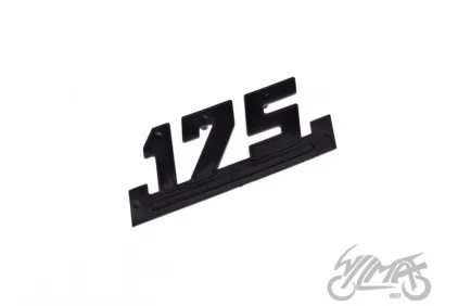 EMBLEM, SIDE COVER WSK 175 BLACK