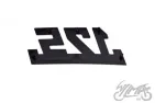EMBLEM, SIDE COVER WSK 175 BLACK