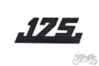 EMBLEM, SIDE COVER WSK 175 BLACK