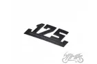 EMBLEM, SIDE COVER WSK 175 BLACK