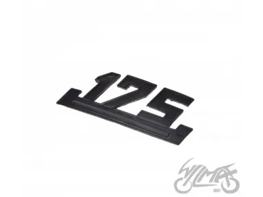 EMBLEM, SIDE COVER WSK 175 BLACK