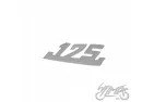 EMBLEM, SIDE COVER WSK 175 WHITE