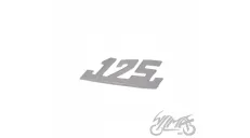 EMBLEM, SIDE COVER WSK 175 WHITE