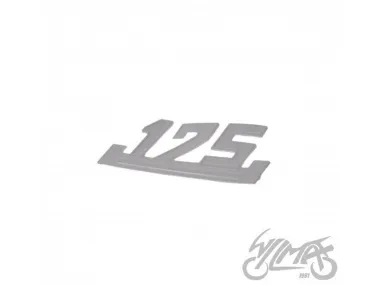 EMBLEM, SIDE COVER WSK 175 WHITE