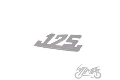 EMBLEM, SIDE COVER WSK 175 WHITE