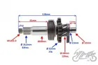 SHAFT, KICK STARTER LEVER FOR YAMAHA YBR125