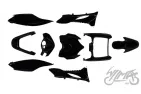 COVER SET, BODY PLASTIC PARTS BLACK FOR YAMAHA JOG RR
