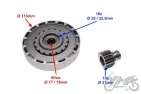 CLUTCH ASSY, W/PRESSURE DISC