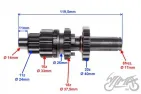 SHAFT ASSY, INTERMEDIARY 4T, NEEDLE BEARING VERSION
