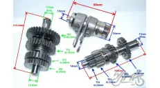 GEAR BOX ASSY, ENGINE 110 CCM 4T