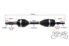 CONSTANT VELOCITY DRIVE SHAFT LH, FRONT AXLE FOR CFMOTO 500 800