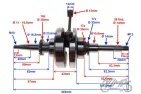 CRANKSHAFT ASSY WILMAT 4T, OIL PUMP GEAR: 16T, BEARINGS