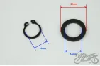 SNAP RING SET, W/WASHER KICK STARTER SHAFT 4T