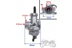 KARBIURATORIUS  MINI MX DVIRATIS 4T PZ 22