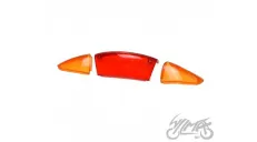 LENS SET, REAR LAMP QT-4 AMBER INDICATOR, PLAIN GLASS