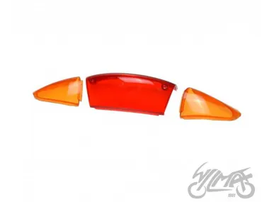 LENS SET, REAR LAMP QT-4 AMBER INDICATOR, PLAIN GLASS