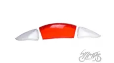 LENS SET, REAR LAMP QT-4 CLEAR INDICATOR, PLAIN GLASS