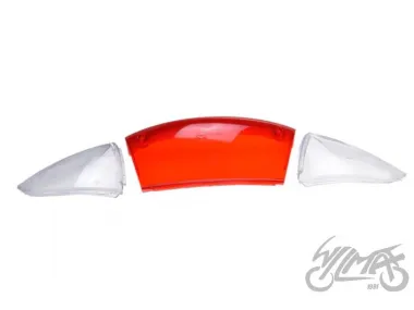 LENS SET, REAR LAMP QT-4 CLEAR INDICATOR, PLAIN GLASS