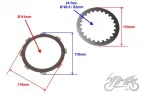 CLUTCH ELEMENTS SET, FRICTION(6),METAL(5),SPRINGS(6) ATV200