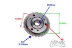 CLUTCH ASSY ONE WAY + STARTER MOTOR GEAR ATV 200