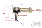 END SET, STEERING ROD LH ATV B