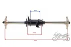 AXLE, REAR WHEELS SET W/O SPROCKET&DISC BRAKE ROTOR ATV90/110