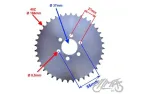 SPROCKET, REAR AXLE ATV200 NT:40 428