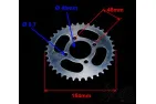 SPROCKET, REAR AXLE ATV90/110 420 NT:37