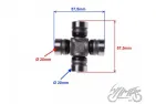 SPIDER, YOKE JOINT FOR DRIVE SHAFT ATV 4x20
