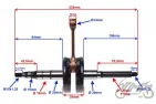 CRANKSHAFT 2T FOR YAMAHA AEROX AC/LC