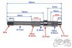 SHAFT, OUTPUT FINAL GEAR LONG 19-TOOTH SPLINE