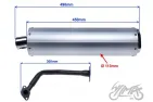 MUFFLER ASSY JONWAY NEW ADVENTURE 125 GY6 4T W/EX. PIPE