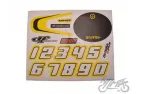 DECAL SET FOR MINI CROSS YELLOW