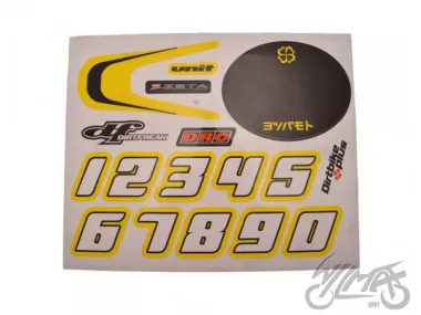 DECAL SET FOR MINI CROSS YELLOW