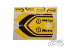 DECAL SET FOR MINI CROSS YELLOW
