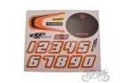 DECAL SET FOR MINI CROSS ORANGE