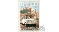TIN SIGN 20x30 FIAT 500 DISCOVER NEW 22433