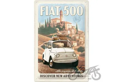 TIN SIGN 20x30 FIAT 500 DISCOVER NEW 22433