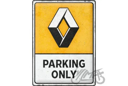 TIN SIGN 30x40 RENAULT PARKING ONLY 23375