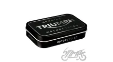 MĖTYNIŲ SALDAINIŲ DĖŽUTĖ MINTBOX XL TRIUMPH LOGOTIPAS SIDABRINIS 82126