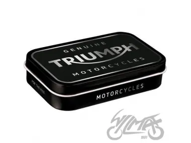 MĖTYNIŲ SALDAINIŲ DĖŽUTĖ MINTBOX XL TRIUMPH LOGOTIPAS SIDABRINIS 82126