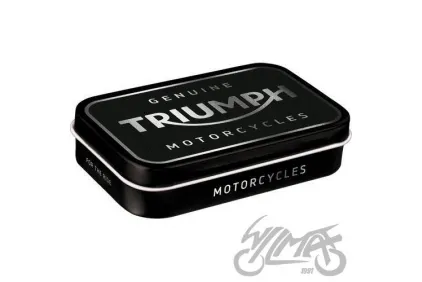 MĖTYNIŲ SALDAINIŲ DĖŽUTĖ MINTBOX XL TRIUMPH LOGOTIPAS SIDABRINIS 82126