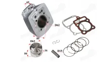 Cylinder for ATV quad bike, motorcycle 150cc